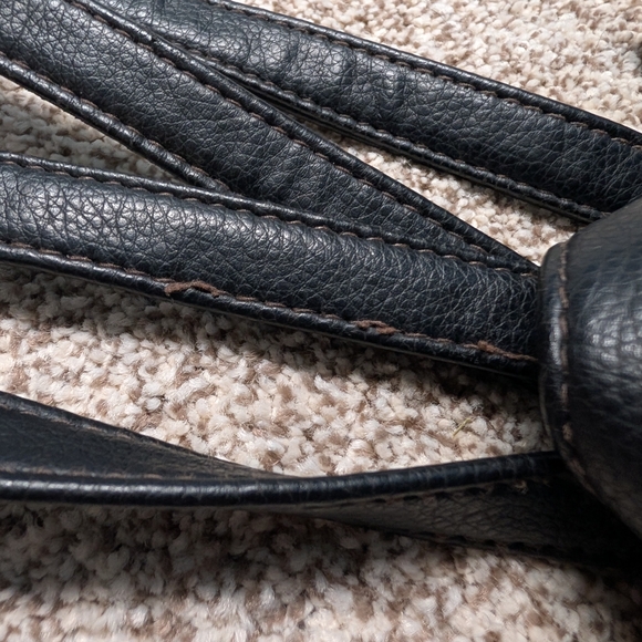 Black Genuine Leather Small Backpack - Picture 5 of 7